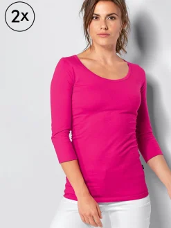 Best 3/4-Ar-hirt EBRO td. 2er-Pack Damen Multipacks|Langarmshirts