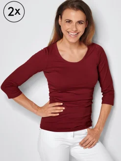 Sale 3/4-Ar-hirt EBRO td. 2er-Pack Damen Multipacks|Langarmshirts