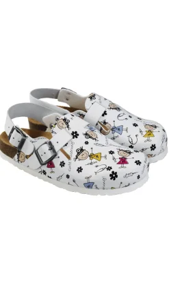 Clearance Clog mit "Gute Besserung"-Print Damen Clogs