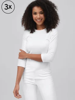 Sale Daen ¾-Ar-hirt ARE 3er-Pack Damen Multipacks|Langarmshirts