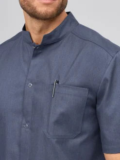 Outlet Kasack ARNES mit Druckknopfleiste Herren Kasacks Mit Verschluss