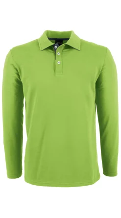 Langarmpoloshirt aus Single Jersey Herren Langarmshirts