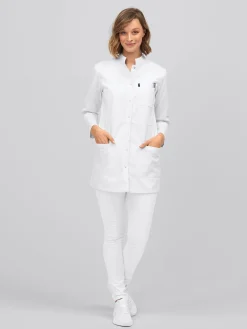New Longkasack MECHELEN Damen Kittel & Mäntel|Kasacks Mit Verschluss