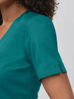 Hot chupfkaack AIA it Druckknöpfen Damen Kasacks
