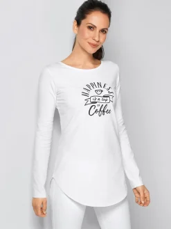Outlet hirt it Coffee-Print Damen Langarmshirts